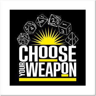 D&D Dice Choose Your Weapon Posters and Art